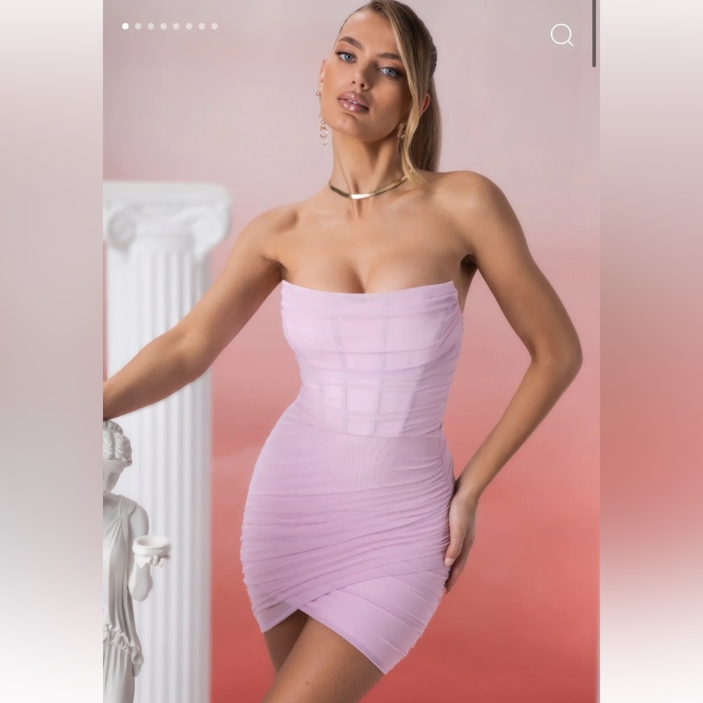 OhPolly Bandeau Wrap Mini Dress